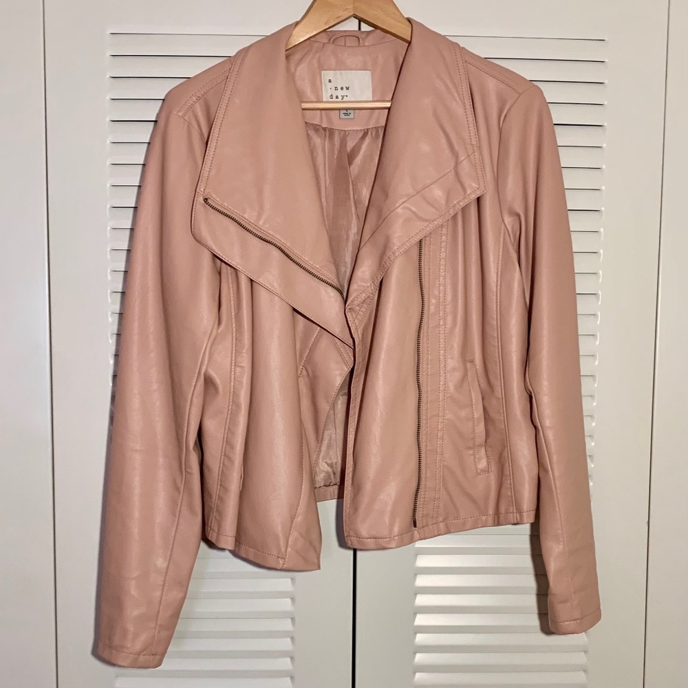 a new day Pink Faux Leather Jacket